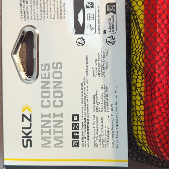 Sklz Mini Cones High Visibility Marker Set Implus Footcare New In Package Red - Picture 4 of 7